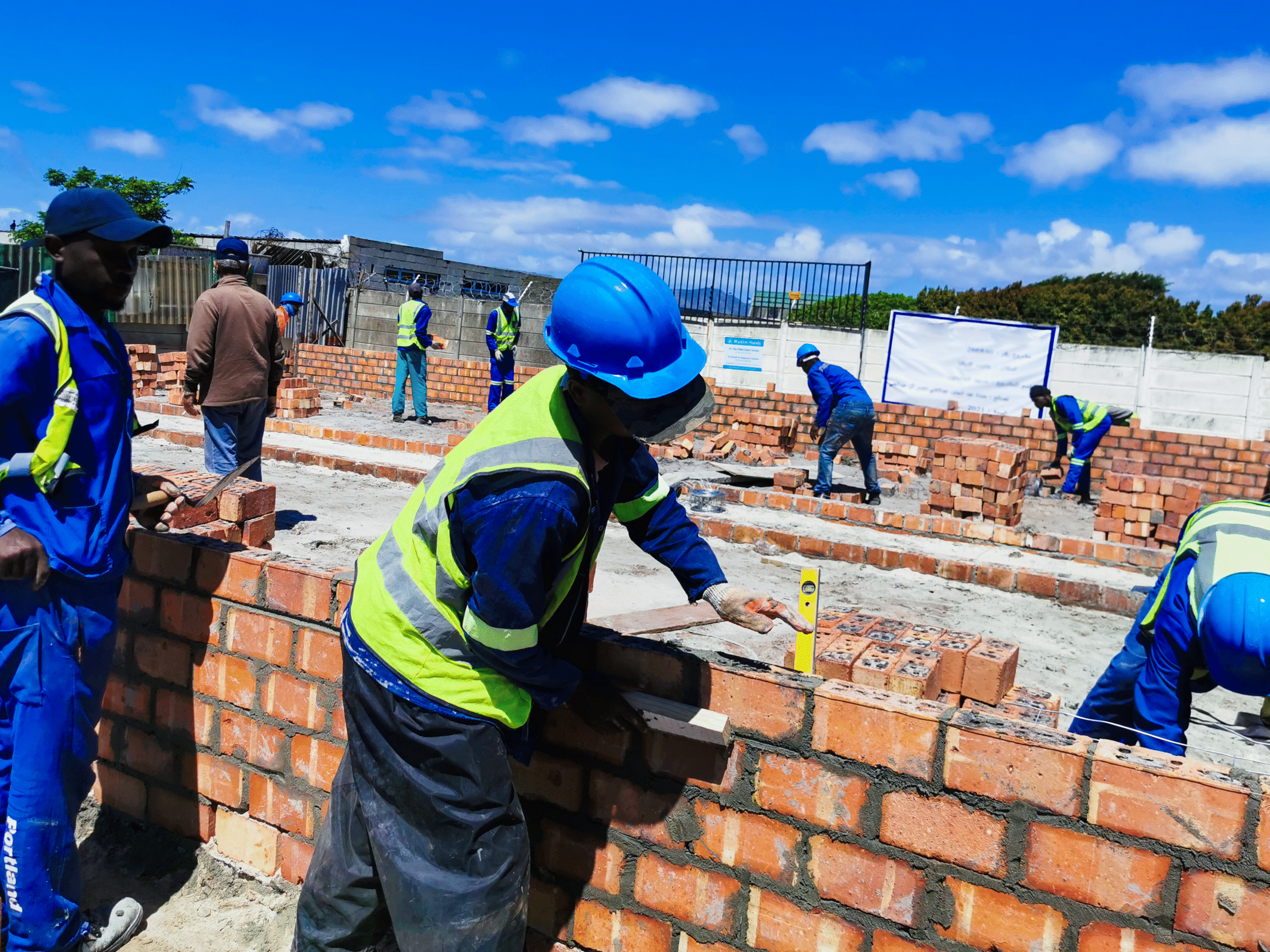 annur waqf project during it's construction phase, where the contractors are working tirelessly to ensure that building is done on time